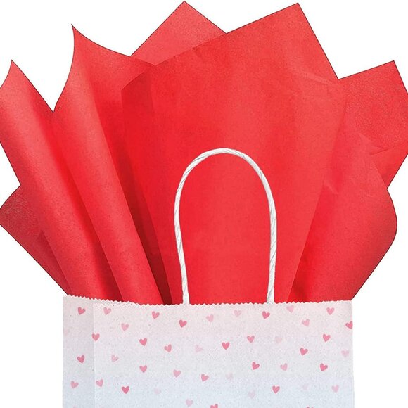 Greenii 500 pcs (480+20 free) Red Tissue Paper - 20" x 30" Wrapping Tissue - Picture 2 of 7